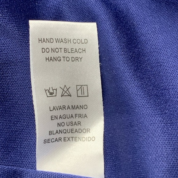 Doe‎ & Rae Long Sleeve Navy Multi Floral Chiffon Lined Mini Dress Size S - Picture 5 of 9